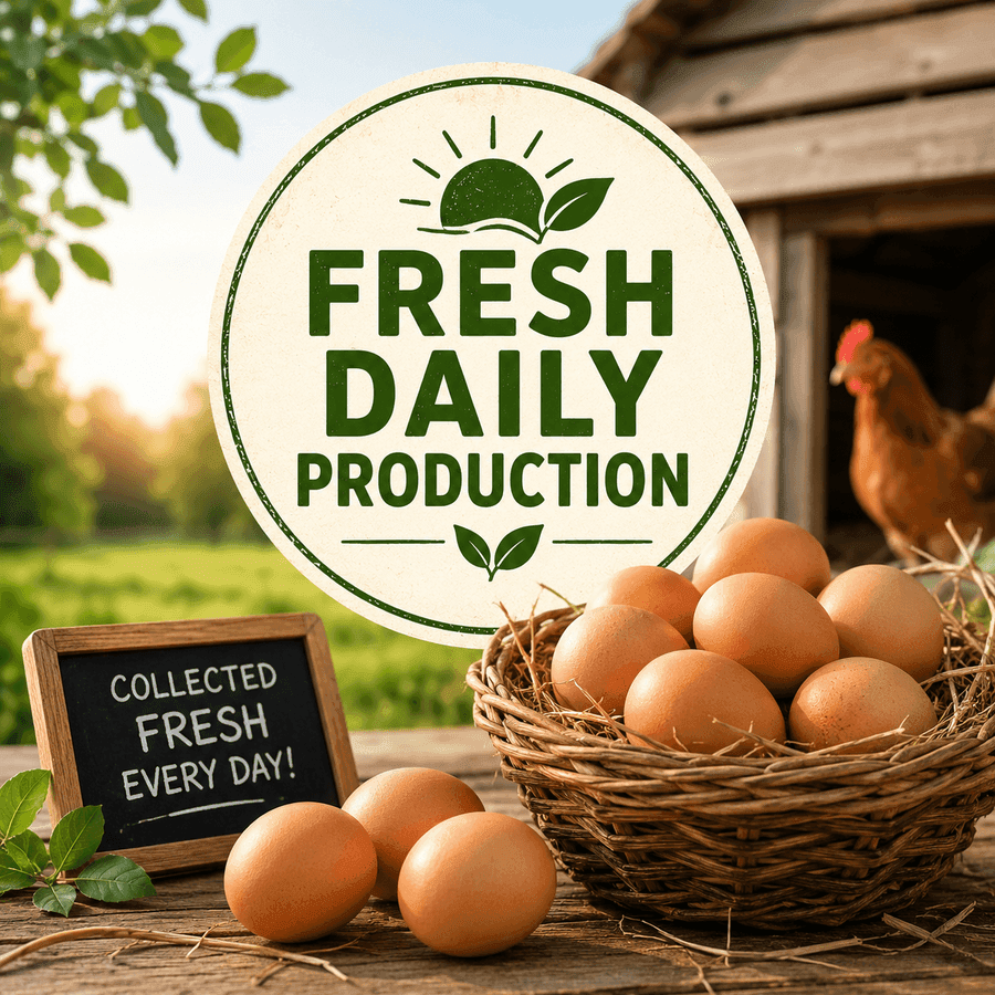 Fresh daily egg production at ANJL Animal Farm